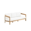 New Classic Furniture Wesley 4-pc Wood Patio Conversation Set in Natural/White