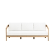 New Classic Furniture Wesley 4-pc Wood Patio Conversation Set in Natural/White