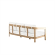 New Classic Furniture Wesley 4-pc Wood Patio Conversation Set in Natural/White
