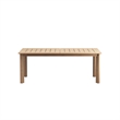 New Classic Furniture Wesley Wood Patio Dining Table with Leaf in Natural