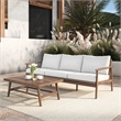 New Classic Furniture Ashton 2-Piece Wood Patio Conversation Set in Natural