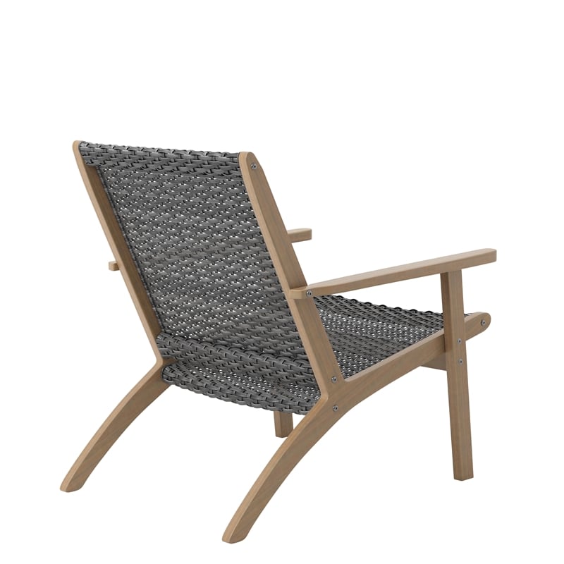 New Classic Furniture Radius Wood Patio Side Chair in Gray (Set of 2)