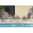 New Classic Furniture Radius 3-Piece Wood Patio Set in Gray