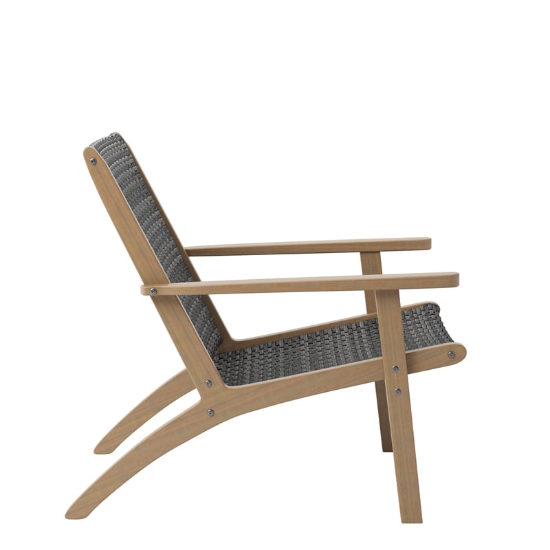 New Classic Furniture Radius 3-Piece Wood Patio Set in Gray