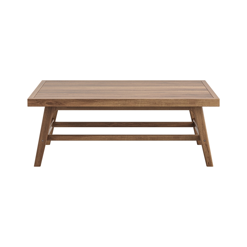 New Classic Furniture Ashton Wood Patio Coffee Table in Natural