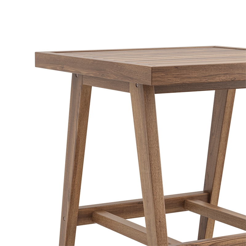 New Classic Furniture Ashton Wood Patio End Table in Natural