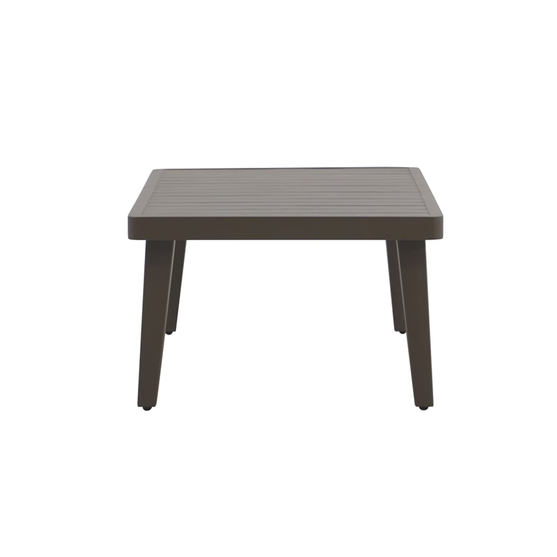 New Classic Furniture Genova Aluminum Patio Coffee Table in Brown