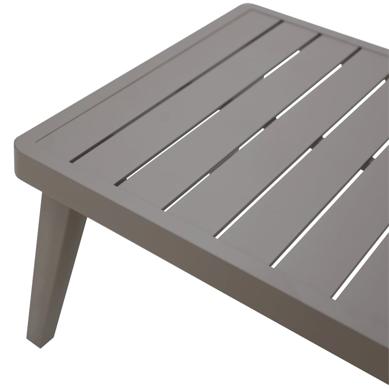 New Classic Furniture Genova Aluminum Patio Coffee Table in Brown