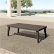New Classic Furniture Genova Aluminum Patio Coffee Table in Brown