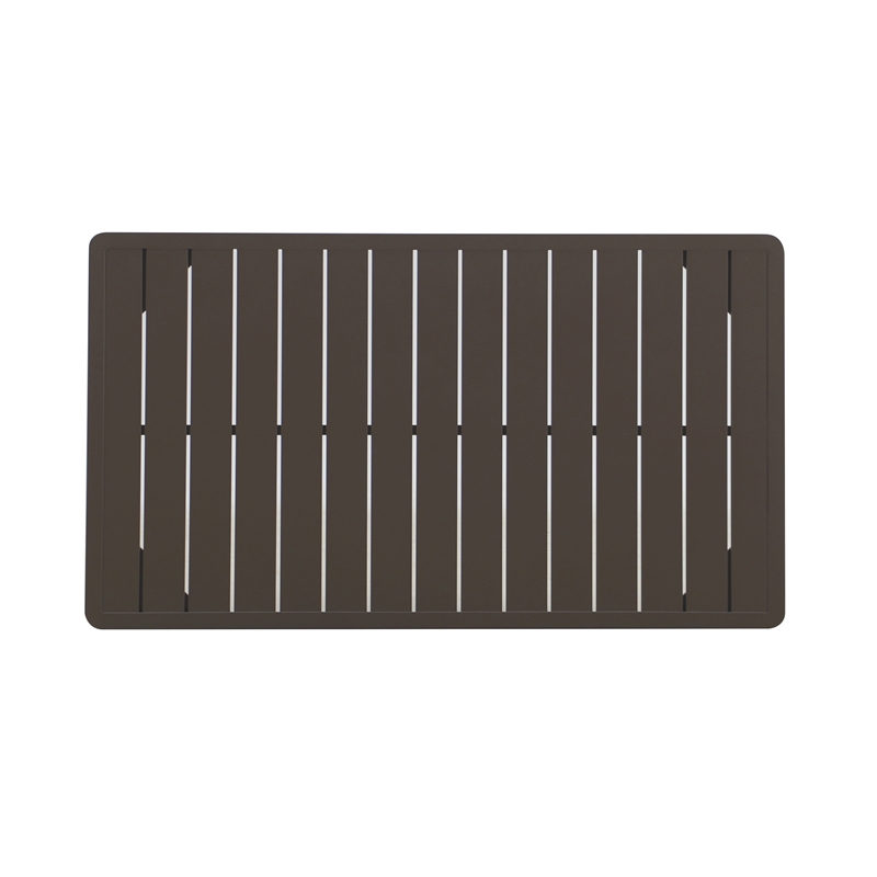 New Classic Furniture Genova 2-Piece Aluminum & Wicker Patio Set in Brown/Gray