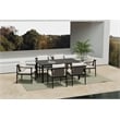 New Classic Furniture Moana 7-Piece Aluminum Patio Dining Set in Brown/Ivory