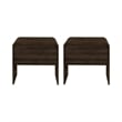 New Classic Furniture Mara 2-Piece Wood End Table/Bedside Table in Walnut