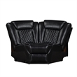 New Classic Furniture Orion II 3-Pc Faux Leather Power Sectional in Black