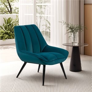 New Classic Furniture Astrid Metal and Fabric Accent Chair in Green