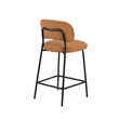 New Classic Furniture Blythe Metal/Vegan Leather Counter Chair in Orange (2 pcs)