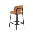 New Classic Furniture Blythe Metal/Vegan Leather Counter Chair in Orange (2 pcs)