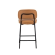 New Classic Furniture Blythe Metal/Vegan Leather Counter Chair in Orange (2 pcs)