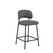 New Classic Furniture Blythe Metal/Vegan Leather Counter Chair in Gray (2 pcs)