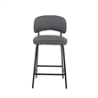 New Classic Furniture Blythe Metal/Vegan Leather Counter Chair in Gray (2 pcs)