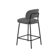 New Classic Furniture Blythe Metal/Vegan Leather Counter Chair in Gray (2 pcs)