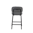 New Classic Furniture Blythe Metal/Vegan Leather Counter Chair in Gray (2 pcs)