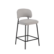 New Classic Furniture Blythe Metal/Vegan Leather Counter Chair in Ivory (2 pcs)