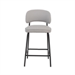 New Classic Furniture Blythe Metal/Vegan Leather Counter Chair in Ivory (2 pcs)