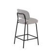 New Classic Furniture Blythe Metal/Vegan Leather Counter Chair in Ivory (2 pcs)