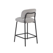 New Classic Furniture Blythe Metal/Vegan Leather Counter Chair in Ivory (2 pcs)