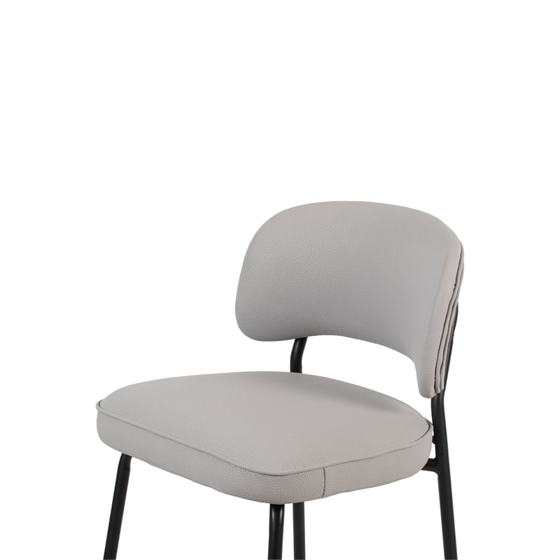 New Classic Furniture Blythe Metal/Vegan Leather Counter Chair in Ivory (2 pcs)