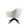 New Classic Furniture Fleming Metal and Fabric Swivel Lounge Chair in Ivory