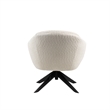 New Classic Furniture Fleming Metal and Fabric Swivel Lounge Chair in Ivory