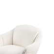 New Classic Furniture Fleming Metal and Fabric Swivel Lounge Chair in Ivory