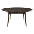 New Classic Furniture Rex Wood Dining Table with Self-Storing Leaves in Walnut