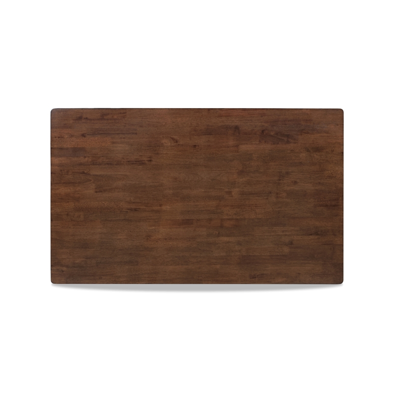 New Classic Furniture Pascal Wood Rectangular Counter Dining Table in Walnut