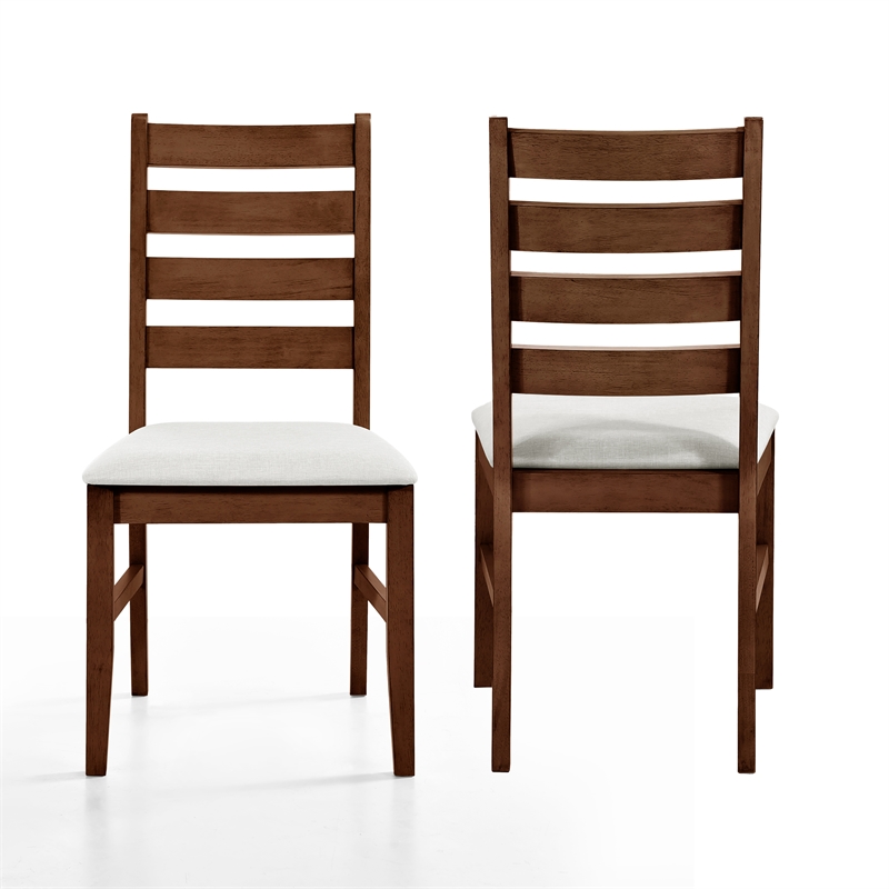 New Classic Furniture Pascal Wood Dining Chair in Walnut (Set of 2)