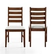 New Classic Furniture Pascal Wood Dining Chair in Walnut (Set of 2)