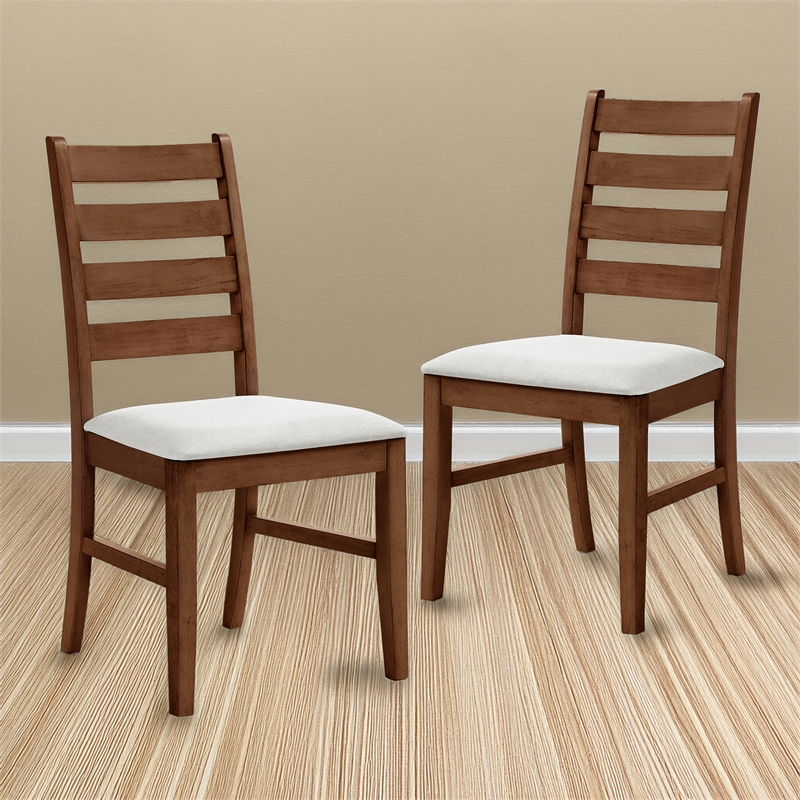 New Classic Furniture Pascal Wood Dining Chair in Walnut (Set of 2)