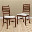 New Classic Furniture Pascal Wood Dining Chair in Walnut (Set of 2)
