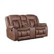 New Classic Furniture Morello 3-Piece Fabric Manual Reclining Sectional in Brown