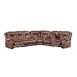 New Classic Furniture Morello 3-Piece Fabric Manual Reclining Sectional in Brown