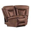 New Classic Furniture Morello 3-Piece Fabric Manual Reclining Sectional in Brown