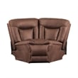 New Classic Furniture Morello 3-Piece Fabric Manual Reclining Sectional in Brown