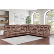 New Classic Furniture Morello 3-Piece Fabric Power Reclining Sectional in Brown