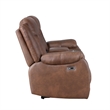 New Classic Furniture Morello 3-Piece Fabric Power Reclining Sectional in Brown