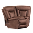 New Classic Furniture Morello 3-Piece Fabric Power Reclining Sectional in Brown
