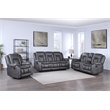New Classic Furniture Morello 3-Piece Fabric Manual Reclining Living Set in Gray