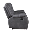New Classic Furniture Morello 3-Piece Fabric Manual Reclining Living Set in Gray
