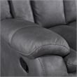 New Classic Furniture Morello 3-Piece Fabric Manual Reclining Living Set in Gray