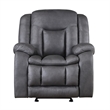 New Classic Furniture Morello 3-Piece Fabric Manual Reclining Living Set in Gray